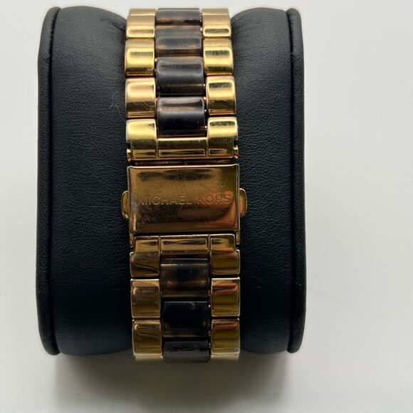 Michael Kors MK4301 Runway Rose Gold Tortoise Ladies Watch Extra Links Working - Picture 8 of 11